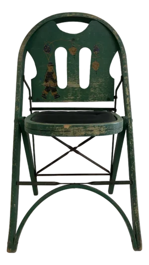Vintage Painted Folding Chair – St. Louis Chair Co.--Child’s Toy or Decorative Accent (C. 1930s–1940s)