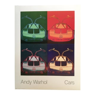 1980s Pop Art Poster of Mercedes Benz Type C by Andy Warhol For Sale