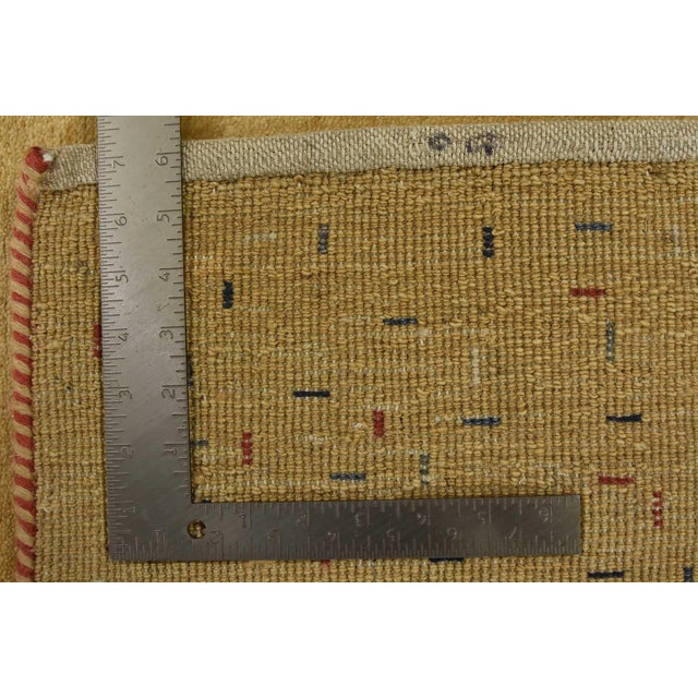 Gabbeh Rug 5’6” X 7’6” Gold Wool Contemporary Hand-Knotted Carpet For Sale - Image 13 of 13