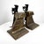 AMBIANIC presents 1968 Modernist Railway Spike Bookends signed Heavy item. 5.63 d x 6.88 long x 9 h Preowned original...