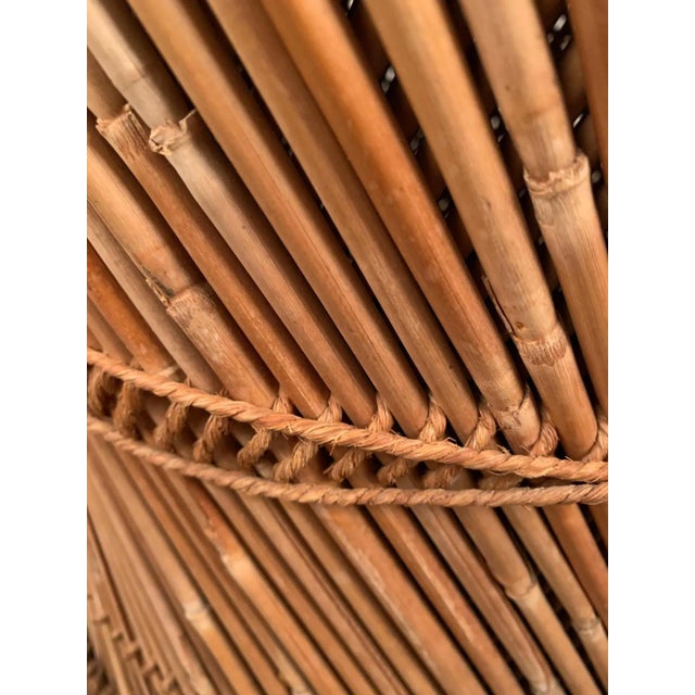 Mid-Century Modern Rattan Pouf, 1960s For Sale - Image 6 of 9