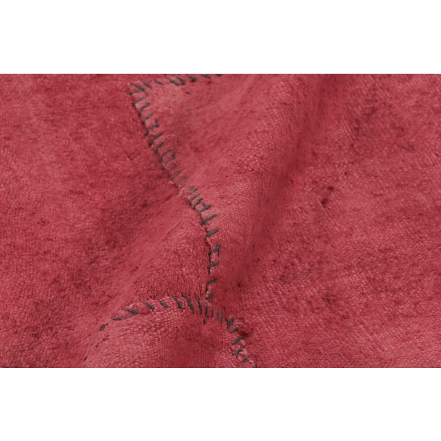 Textile Vintage Turkish Rug With Patchwork Panels in Red and Pink Tones - Rug & Kilim For Sale - Image 7 of 10