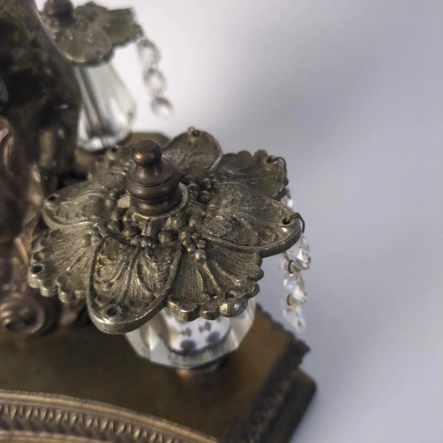 Loevsky Loevsky L&l Putto Cherub Lamp Glass Shade With Pineapple Design Statement Piece Large Vintage Lamp For Sale - Image 9 of 12