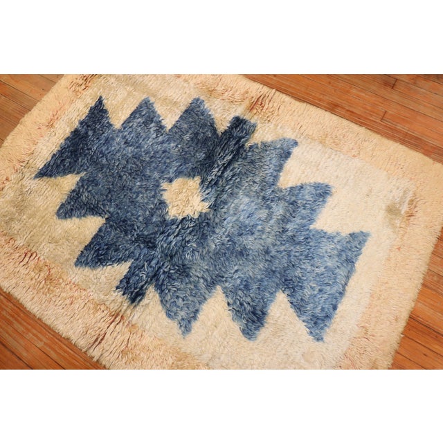 Textile Vintage Zabihi Collection Turkish Tulu Carpet - 3'10" x 5'5" For Sale - Image 7 of 7