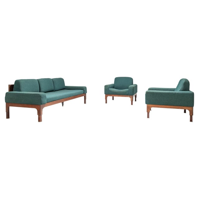 Italian Romantica Living Room Set in Walnut by Piero Ranzani for Elam, 1950s, Set of 3 For Sale - Image 13 of 13