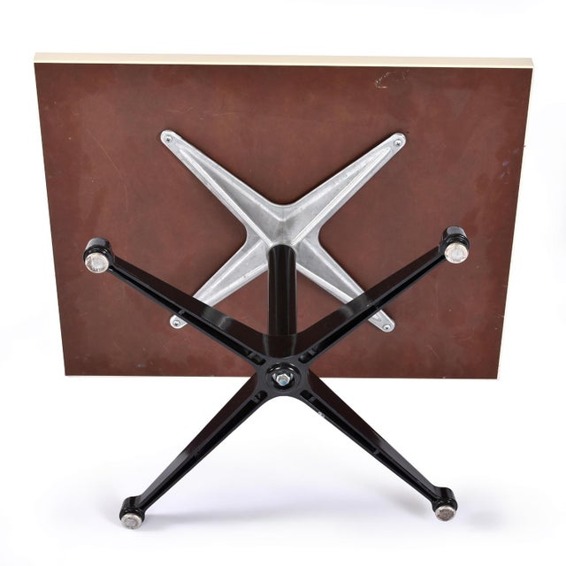 Vintage Charles Eames for Herman Miller Rectangular White and Black Side Table For Sale - Image 10 of 12