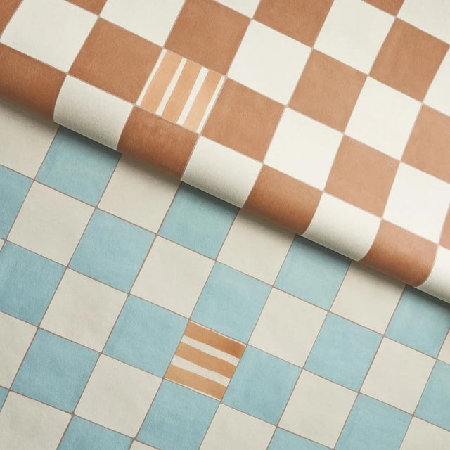 Not Yet Made - Made To Order Schumacher X Backdrop Gambit Panel in Earthy Brown & Teal For Sale - Image 5 of 5