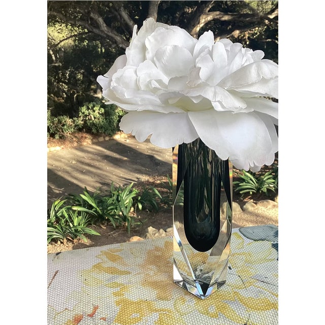 Mid-Century Modern 1970s Murano Glass "Sommerso" Vase by Mandruzzato For Sale - Image 3 of 8