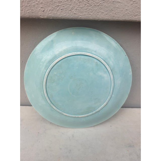 Majolica Parakeets Plate Salins, Circa 1890 For Sale - Image 4 of 4