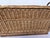 Vintage 1940s European Woven Wicker Rectangular Market Basket For Sale - Image 11 of 12
