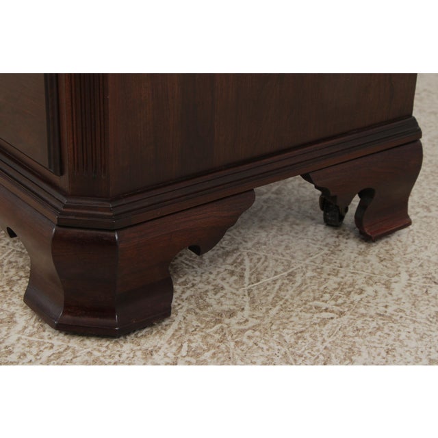 Ethan Allen Cherry 7 Drawer Tall Dresser Chest on Chest For Sale - Image 11 of 14