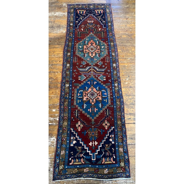 Antique Heriz Runner Rug, 1890s For Sale - Image 4 of 18