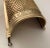 French Country 19th Century Antique Brass Large Handled Half Round Kitchen Grater For Sale - Image 3 of 5