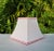 Not Yet Made - Made To Order Contemporary Small White Linen Lampshade Clip on Red Trim Square Bell For Sale - Image 5 of 11