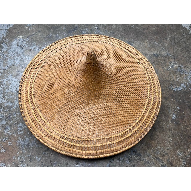 Handwoven Wicker Lidded Basket, Vintage For Sale - Image 10 of 12