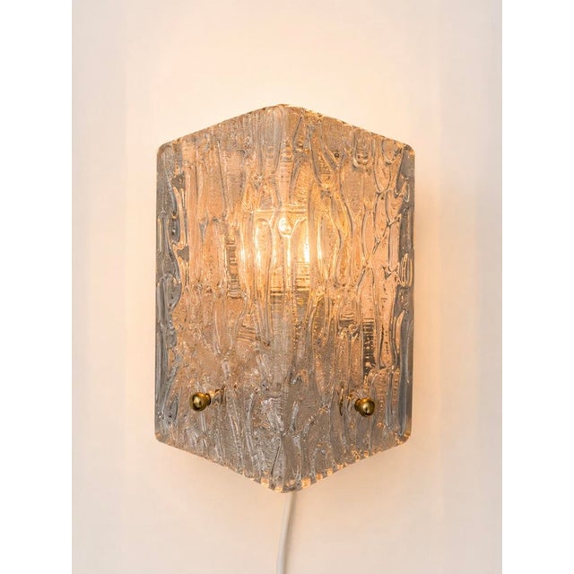 Textured Glass Wall Sconce by J.T. Kalmar for Kalmar, 1960s For Sale - Image 10 of 10