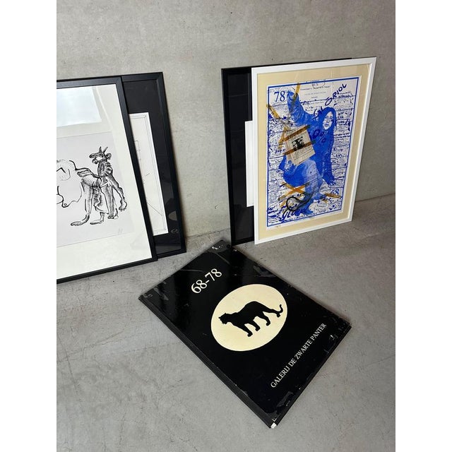 Plastic Jacques Guilmot, Untitled, 1960s, Signed Screen Print, Framed For Sale - Image 7 of 13