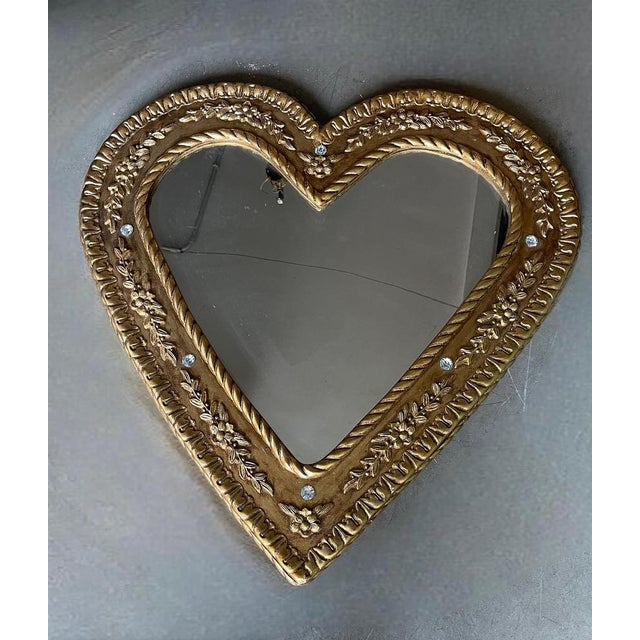 Italian Gold Gilded Carved Wooden Mirror, 1980s For Sale - Image 10 of 10