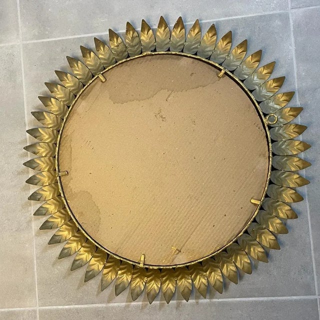 Mid-Century Modern Italian Sun Mirror, 1950s For Sale - Image 3 of 5