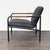 Modern Sauder Boulevard Modern Black Lounge Chair With Metal Frame and Wood Accents For Sale - Image 3 of 8