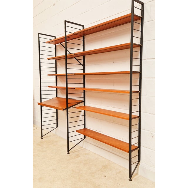 Vintage Danish Two Bay Shelf System by Robert Heal for Heals Staples Ladderax, 1960s, in Very Good conditions. Designed...