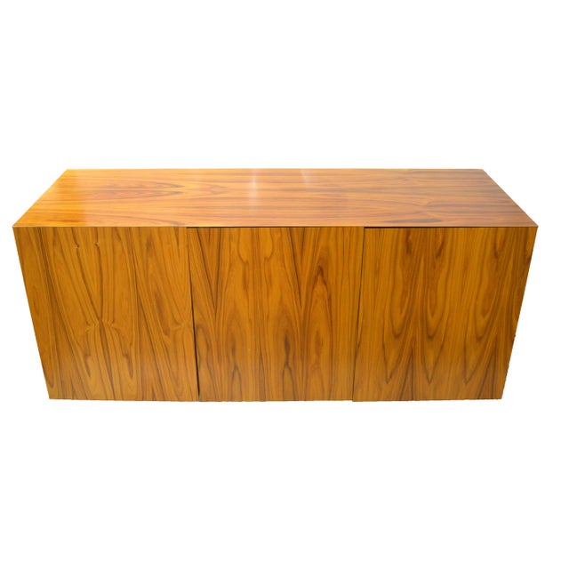 Mid-Century Modern Fine Teak Wall Mounted Credenza For Sale - Image 3 of 11
