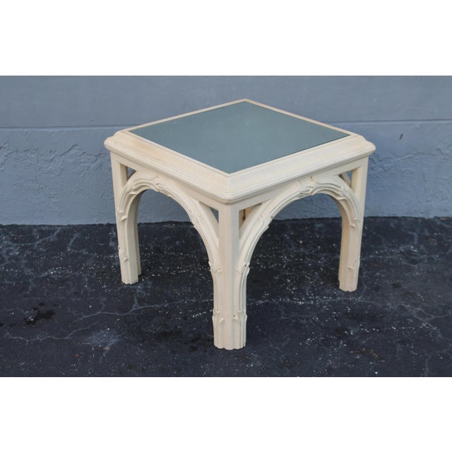 White 1940's Traditional Style Side Table For Sale - Image 8 of 8