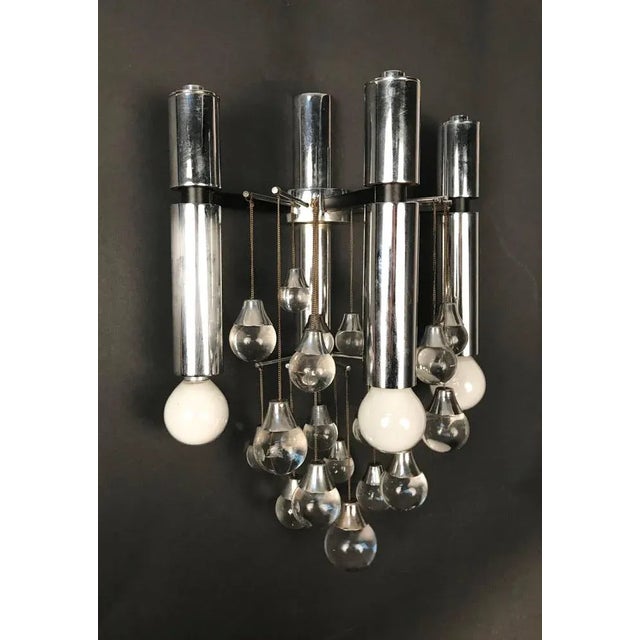 Italian Chrome and Glass Sconces by Sciolari, 1960s, Set of 2 For Sale - Image 18 of 18