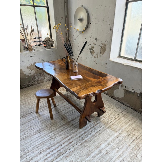 Dining Table in Olive Wood from Maison Skela, 1960 For Sale - Image 9 of 18