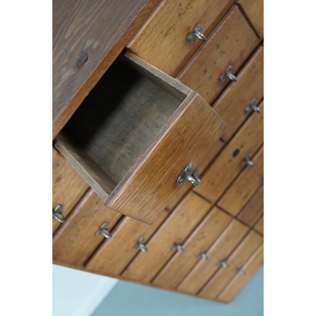 Vintage German Apothecary Cabinet in Pine and Oak, 1950s For Sale - Image 15 of 18