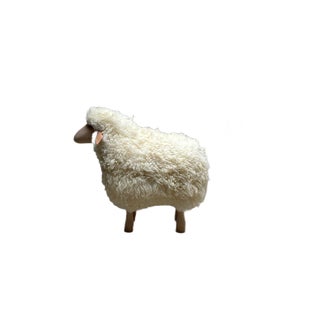 Lalanne Style Carved Wood Sheep Stool For Sale