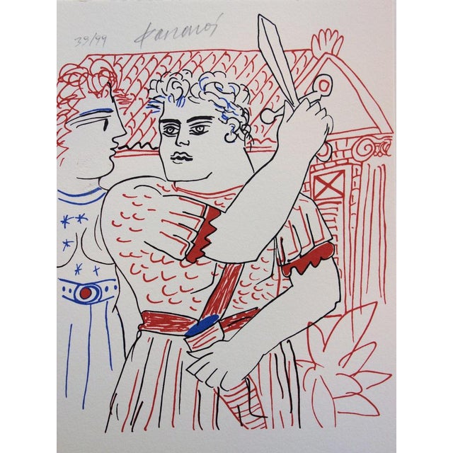 Alekos Fassianos, Hercule, Lithograph For Sale - Image 5 of 5