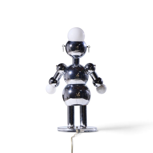 Torino Mid Century Robot Lamp This lamp measures: 16.75 wide x 11 deep x 28.25 inches high Great Vintage Condition. ABOUT...