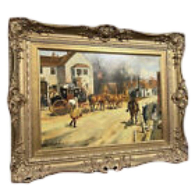 W. G. Reid, Carriage and Horses Scene, 1800s, Oil on Panel For Sale - Image 4 of 5