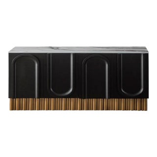 Cara Black and Gold Sideboard For Sale