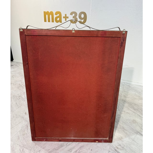 Vintage Italian Wall Mirror With Ornamental Metal Accent, 1970's For Sale In Los Angeles - Image 6 of 6
