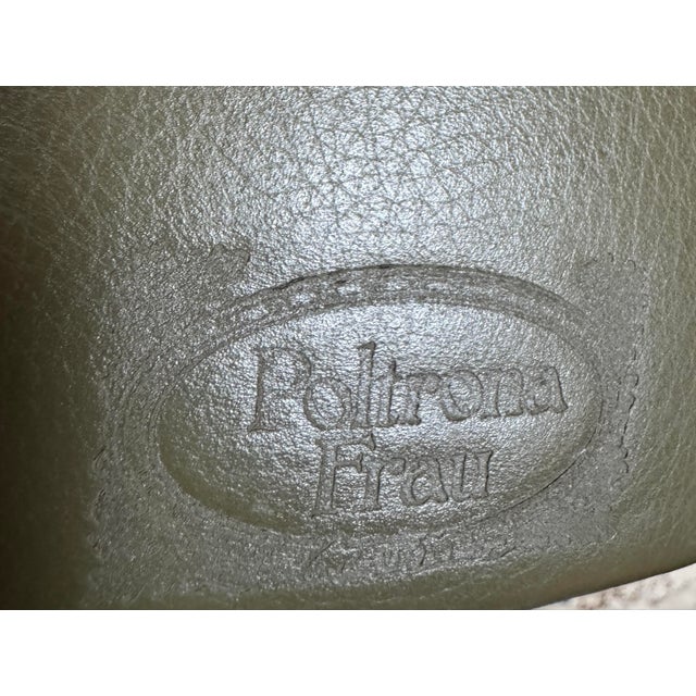 Late 20th Century Poltrona Frau Leather Arm Chairs, Set of Four For Sale - Image 5 of 12