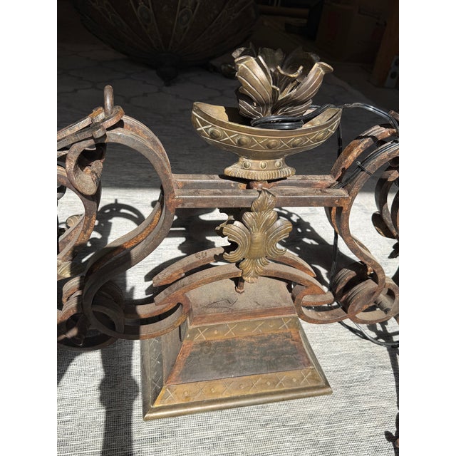 Hand-Forged Wrought-Iron Custom Made Light Fixture For Sale In Reno/Lake Tahoe - Image 6 of 6