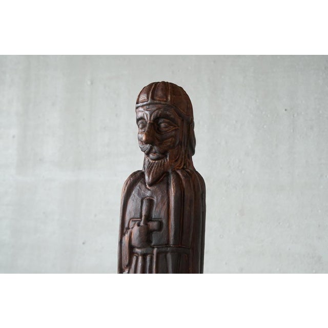 Whimsical Knight Bottle Holder in Wood, 1960s For Sale - Image 4 of 11