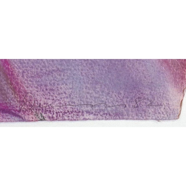 Drawing/Sketching Materials 1982 Abstract Botanical Matted Diptych Pastel Drawings by Nancy Denison - a Pair For Sale - Image 7 of 9