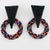 Contemporary Richard Kerr Black and Multicolor Jeweled Dangle Clip Earrings For Sale - Image 3 of 8