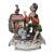 1920s Capodimonte Porcelain Donkey Cart Organ Grinder With Monkey Music Box For Sale