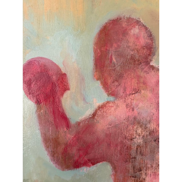 This guy, the Boxer, painted by NYC artist Greg Decker, seems to be emerging from rock, fighting his way forward and...