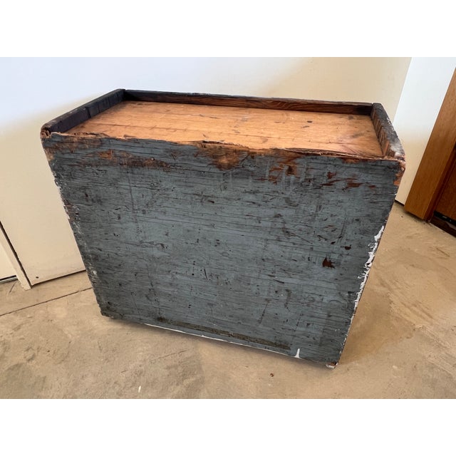 Early 20th Century Painted Pine Utility Cabinet / Work Table For Sale - Image 10 of 11
