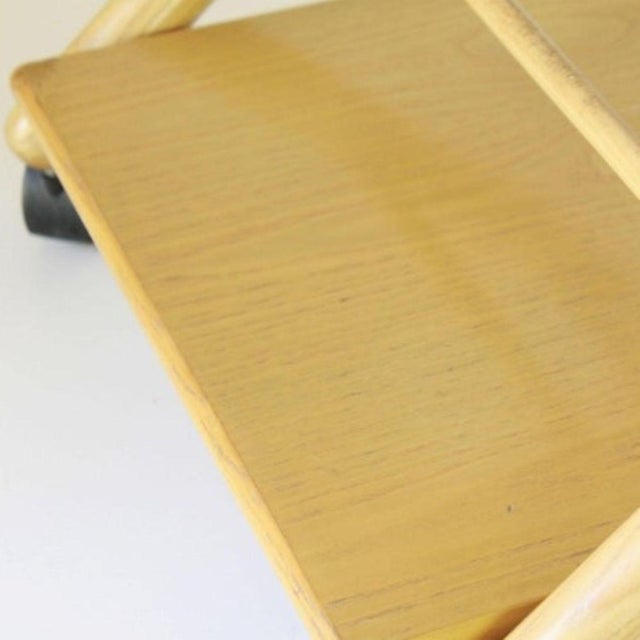 Mid-Century Modern Vintage Bar Cart with Wood Structure and Wheels, 1980s For Sale - Image 3 of 16