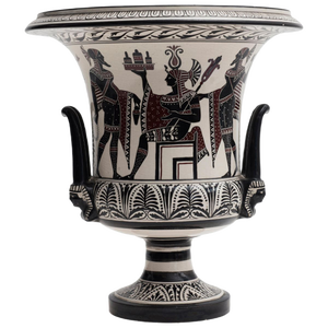 Vintage Ceramic Krater Painted with Pompeian Scenes