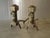 Vintage Spanish Revival Hammered Iron Three Piece Andirons Fireplace Accessorie For Sale - Image 4 of 15