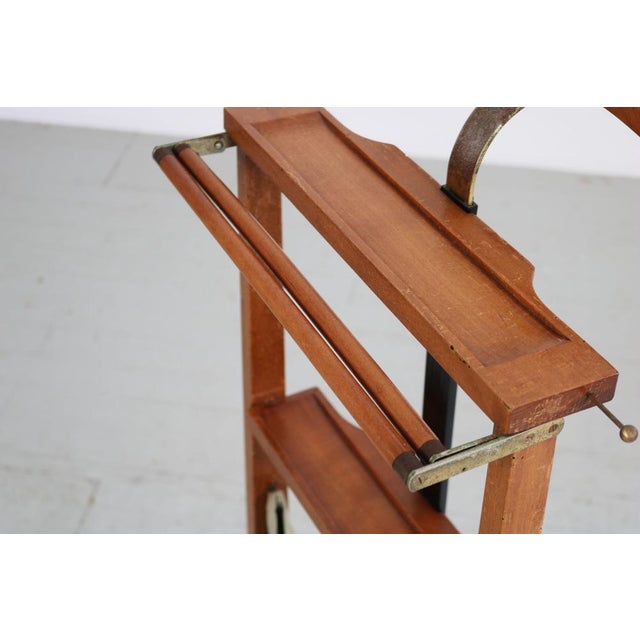 Valet in Beech with Wheels and Extendable Pole, 1950 For Sale - Image 15 of 18