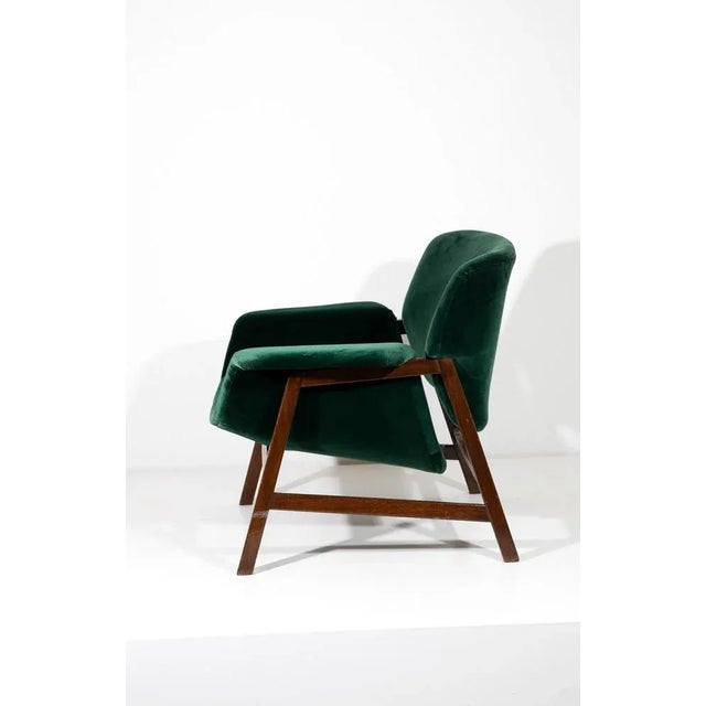 Green Lounge Chair attributed to Gianfranco Frattini for Cassina, 1956 For Sale - Image 6 of 8