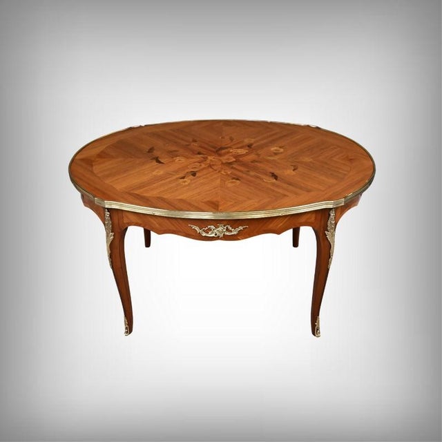 Louis XV Style Marquetry Coffee Table For Sale - Image 16 of 16